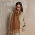 Minimalist Solid Color Tassel Wool Scarf 6W6NSW298