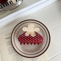 Elegant Polka Dots Floral Shape Hair Claws 6W6HCP1220