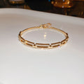 Elegant Gold Plated Rhinestone Bracelet 6W6JBR686