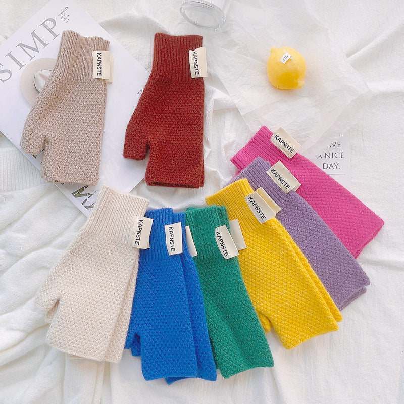 Thick Warm Fingerless Gloves - DippedShop Wholesale - #1603