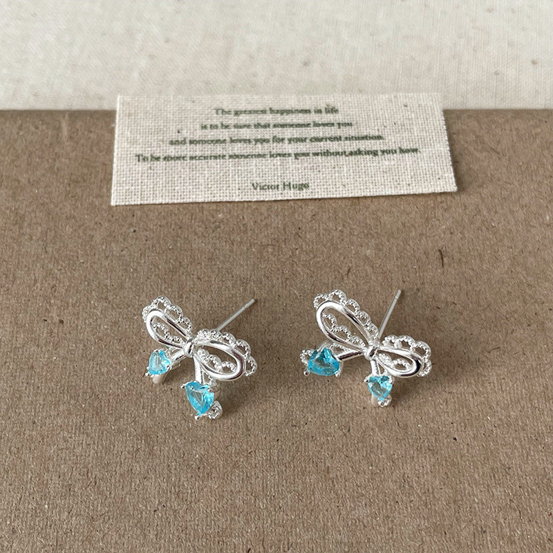 Pearl Bow Dangle Earrings - DippedShop Wholesale - #6179