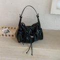 Vintage Drawstring Multiple Pocket Shoulder - DippedShop Wholesale - #9107