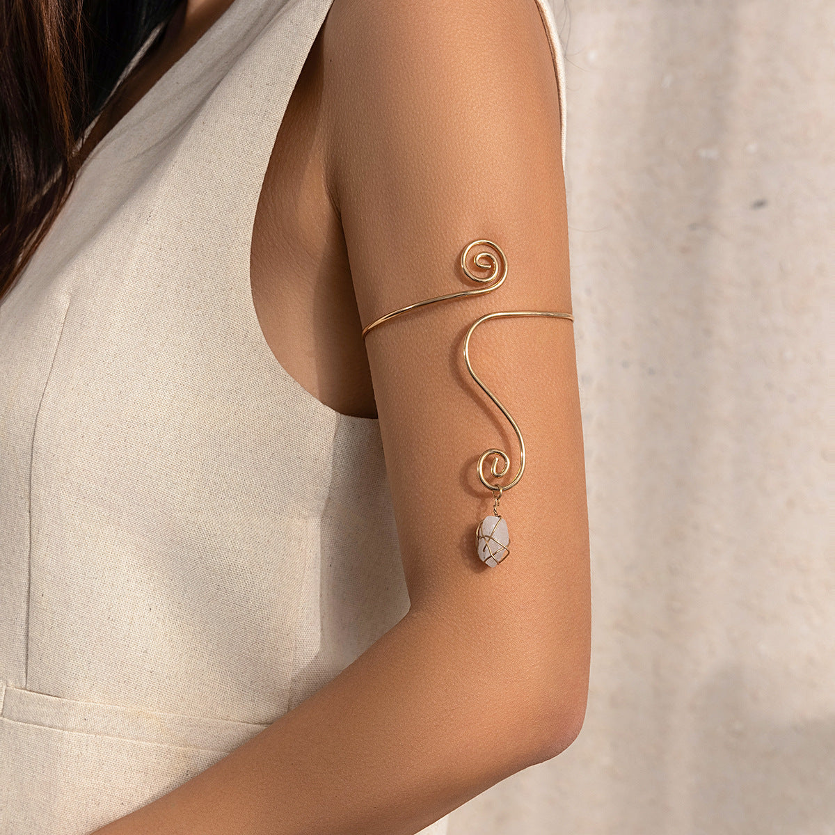 Stylish Gold Plated Wire-Wrapp - DippedShop Wholesale - #3875