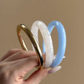 Vinatge Multi-Color Stackable Resin Bacelet Set 6W6JBR574