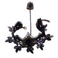 Vintage Gothic Black Lace Bracelet with Finger Ring 6W6JBR447