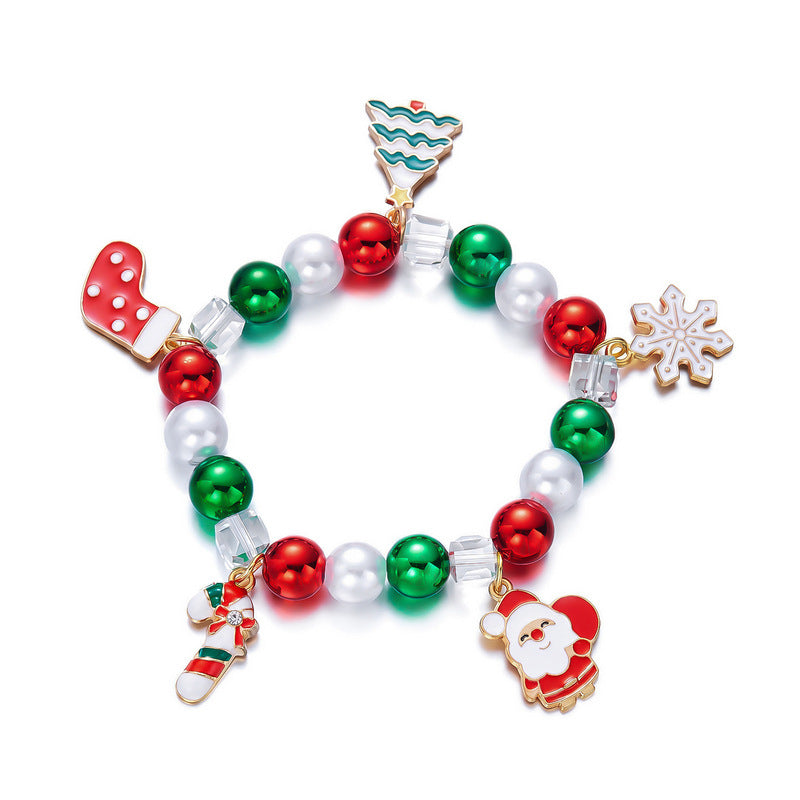 Christmas Bell Beaded Bracelet - DippedShop Wholesale - #5619