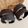 Leopard Print Wide Headband - DippedShop Wholesale - #8611