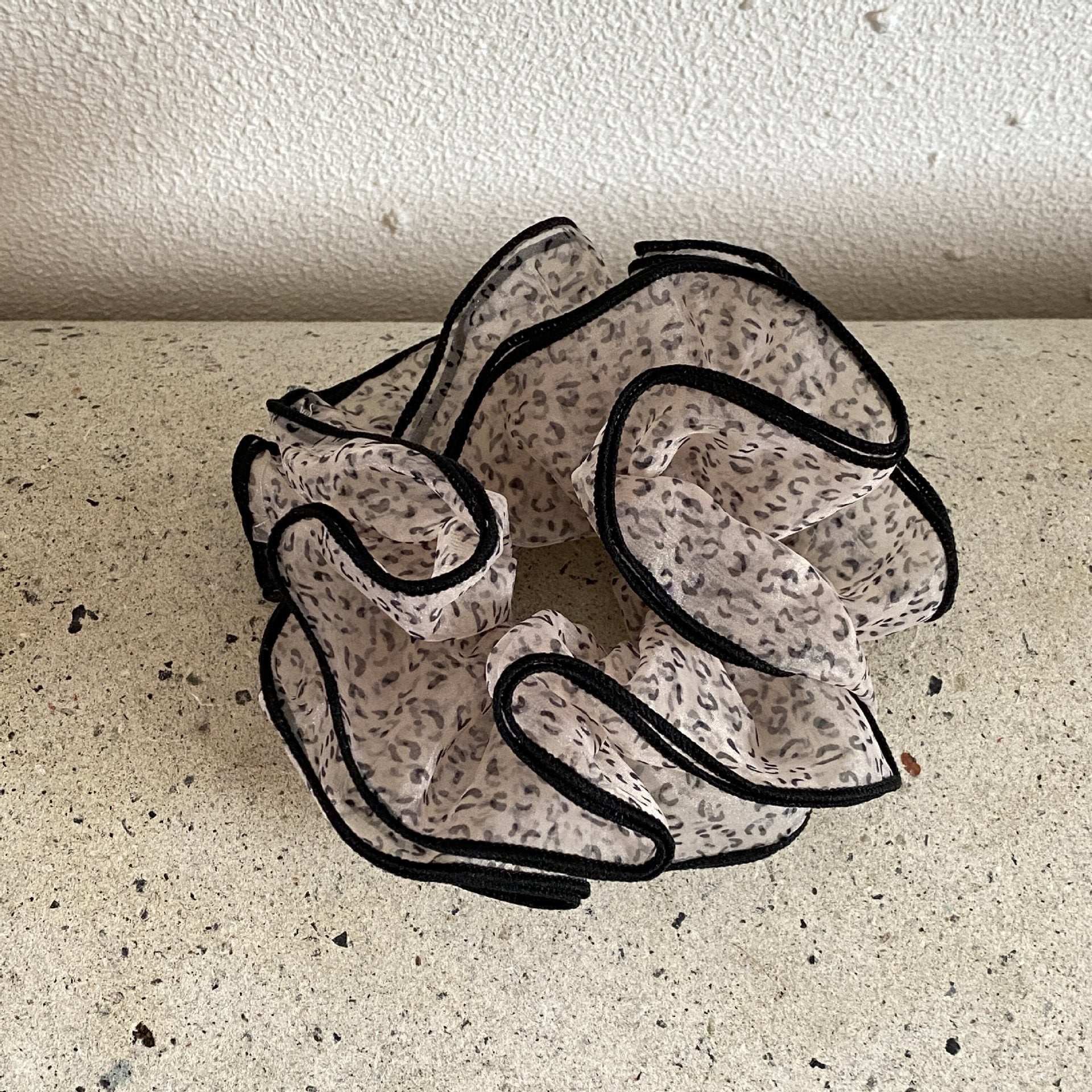 Plaid Polka Dot Mesh Fluffy Hair Scrunchie MK2BLW6W6HSR35