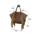 Vintage Hollow Tassel Large Capacity Tote Bag 8BW6BBG423T