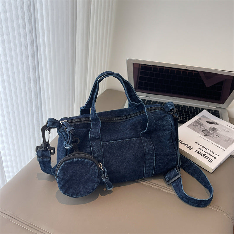 Casual Denim Solid Color Underarm Shoulder Bag 6W10BBG2366