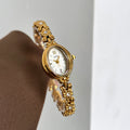 Luxury Rhinestone Oval Dial Quartz Wrist Watch MK2SSAS6W6JWA02