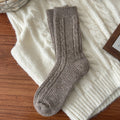 Simple Cable Knit Wool Blend Warm Crew Socks 6W8FSO540