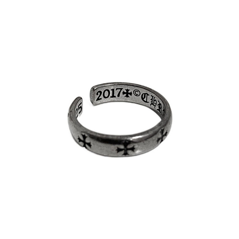 Vintage Punk Silver Plated Cross Statement Ring 6W6JRG292