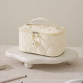 Simple Solid Color Quilt Shell Cosmetic Bag 6S5CO121