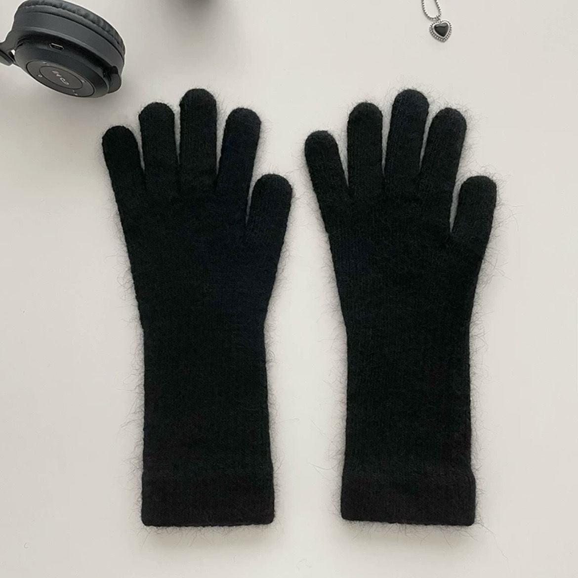 Knit Long Finger Gloves - DippedShop Wholesale - #8131