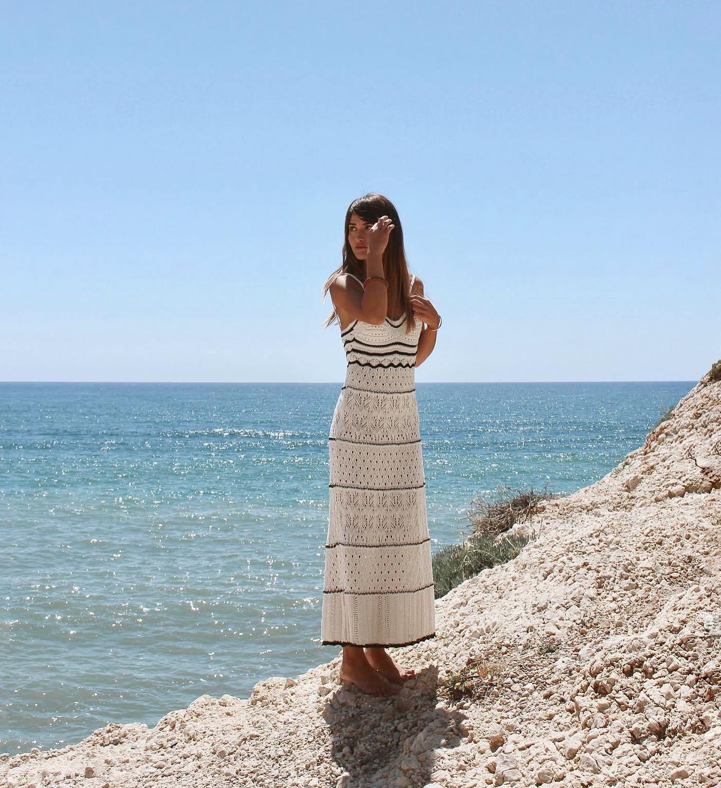Hollow Out Knit Swim Cover Up - DippedShop Wholesale - #6387
