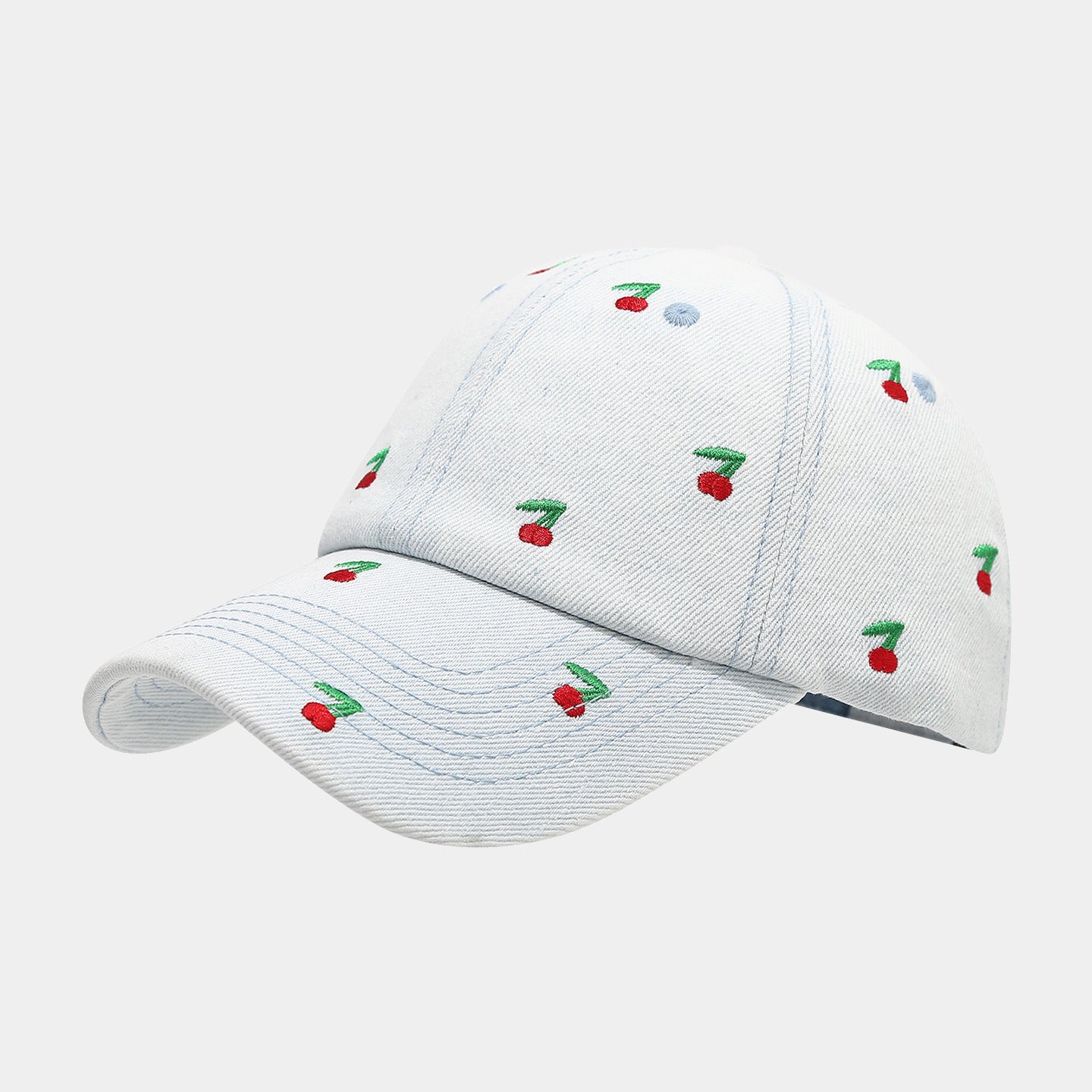 Trendy Cherry Embroidery Denim Baseball Cap MK2BW6W6HAT91