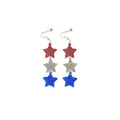 Trendy Glitter Star Pendant Dangle Earrings 8ZA6JER198L