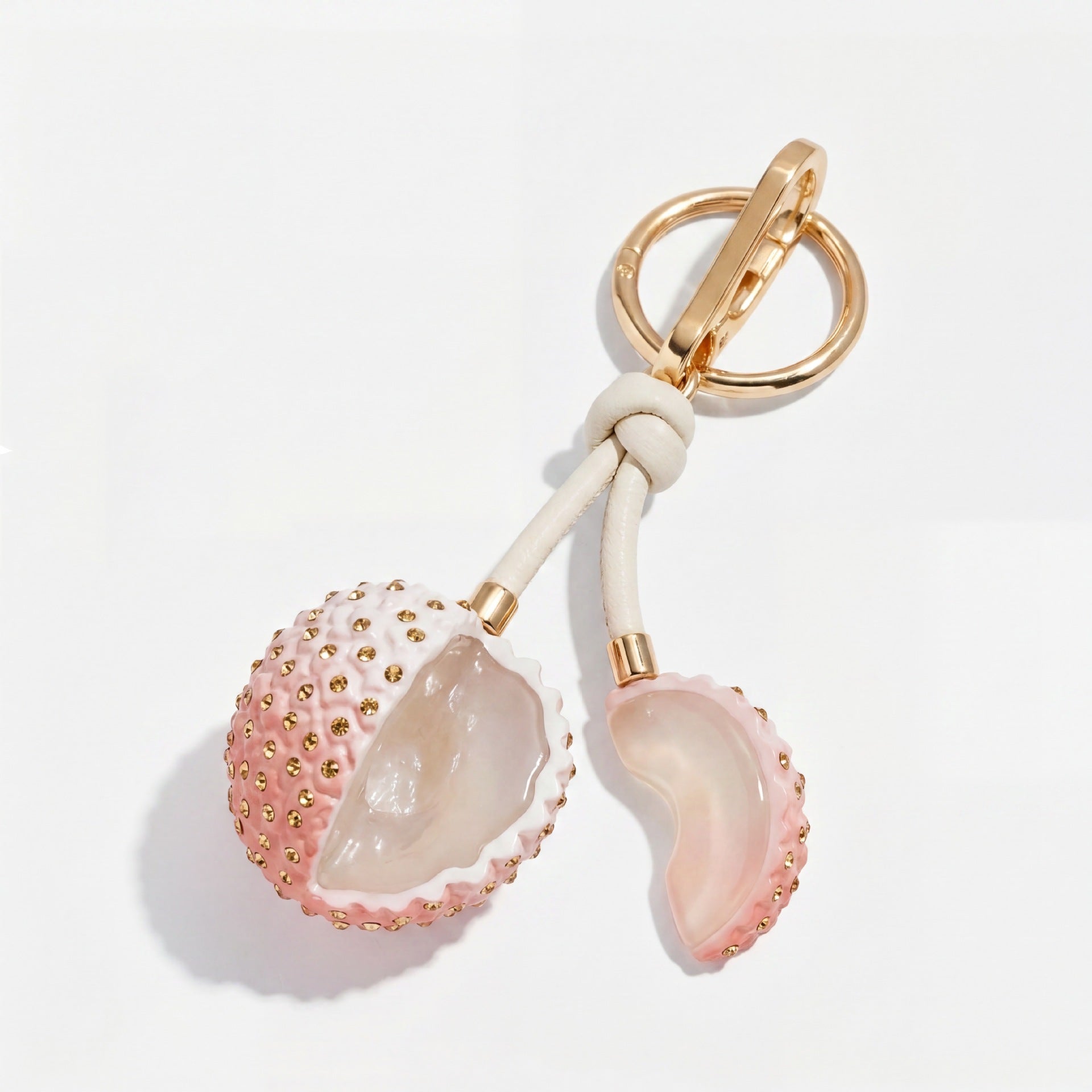 Chic Rhinestones Lychee Keychain Bag Charm 6W10BBC425
