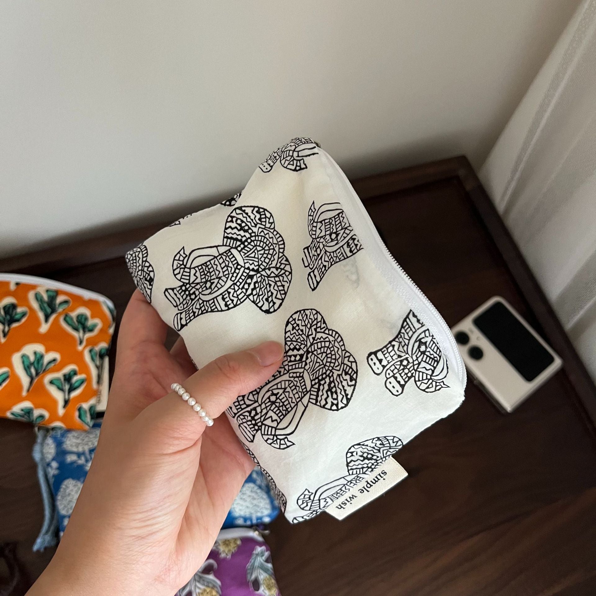 Vintage Floral Print Mini Coin Purse Wallet 6S10BWB150