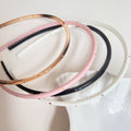 Minimalist Solid Color Sparkling Diamonds Thin Headband MK2SPM6W6HBD01