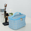 Plaid Tweed Makeup Bag - DippedShop Wholesale - #9715