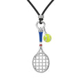 Fashion Sporty Tennis Racket Ball Choker Necklace 6W6JNC391L