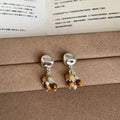 Boho Style Natural Stone Beaded Drop Earrings 6W6JER591