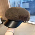 Faux Fur Newsboy Cap - DippedShop Wholesale - #2083