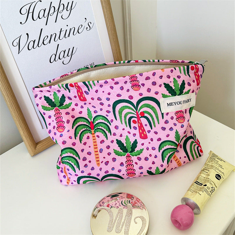 Fresh Coconut Tree Shell Print Cosmetic Bag 6S5CO113