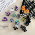 Quirky Halloween Ghost Pumpkin Mini Hair Claw 6W6HCP1322