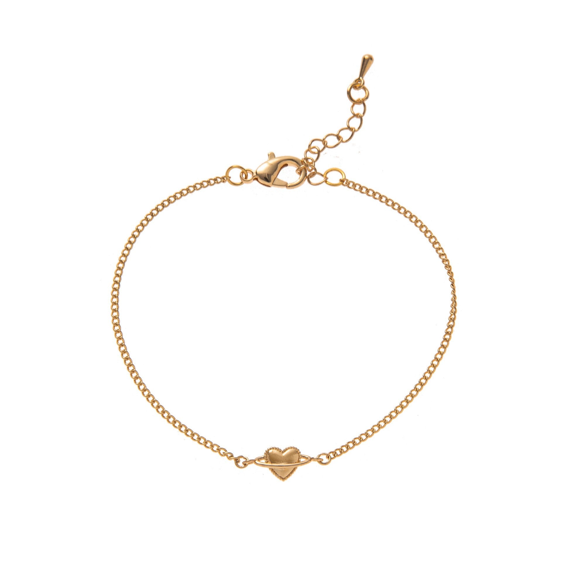 Simple Gold Plated Star Flower Chain Bracelet 6W6JBR530