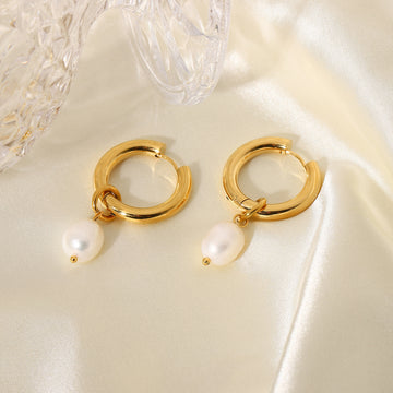 Light Luxury Bead Circle Drop Earring DPJE1320