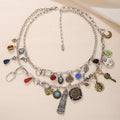 Boho-Style Double Layer Heart Pendant Necklace 6W6JNC619