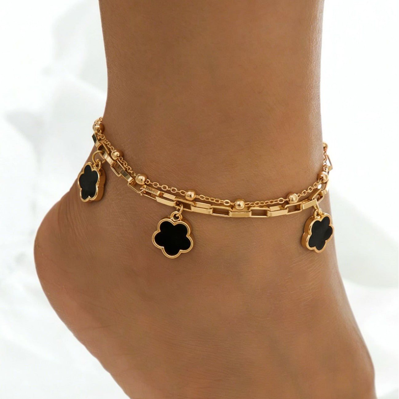 Trendy Gold Plated Four Leaf C - DippedShop Wholesale - #9075