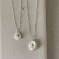 French Style Starburst Pearl Pendant Necklace 6W6JNC437