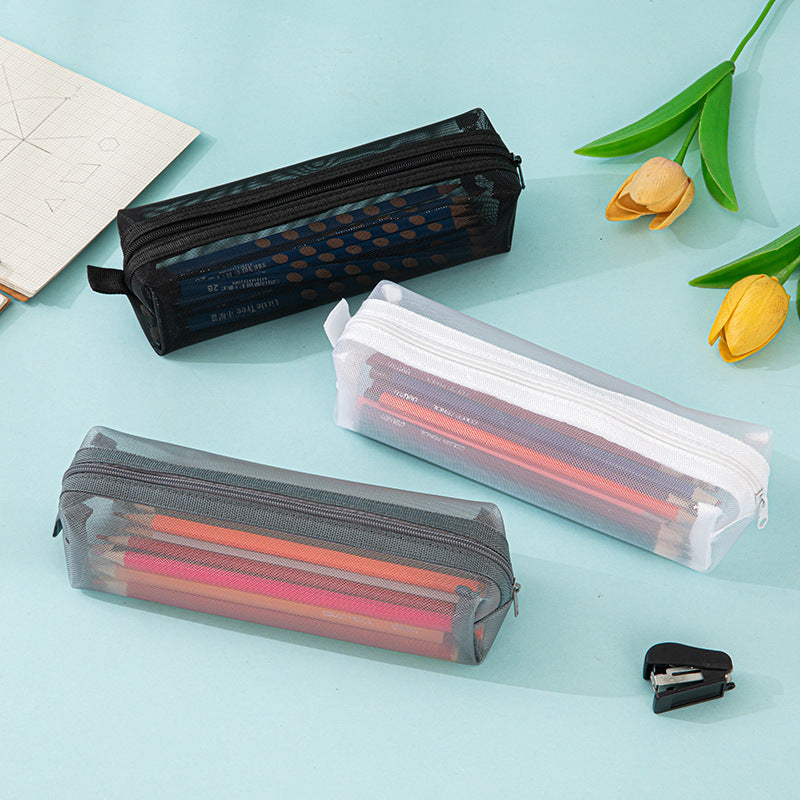 Minimalist Transparent Mesh Portable Pencil Poch 6S10BOB1051