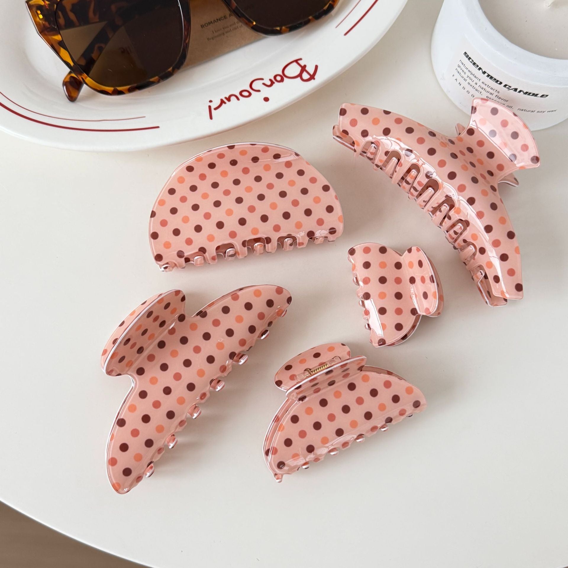 Minimalist Polka Dot Hair Claw - DippedShop Wholesale - #1107