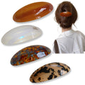 Vintage Tortoise Shell Acetate Oval Hair Barrette 6W6HCP1619