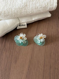 Shell Disc Stud Earrings - DippedShop Wholesale - #7235