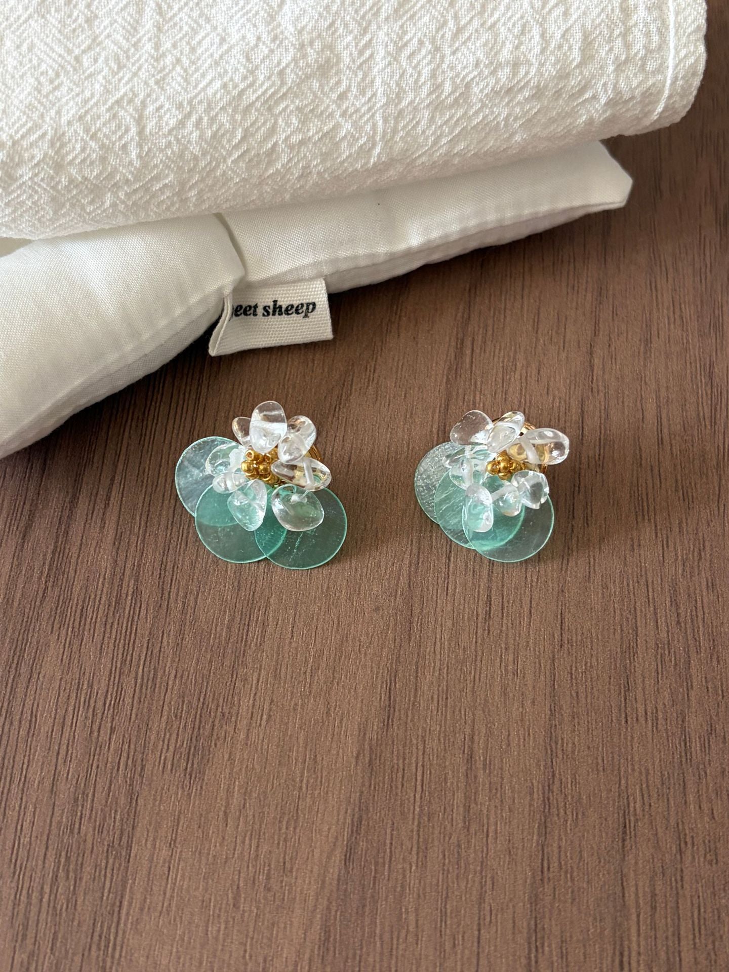 Shell Disc Stud Earrings - DippedShop Wholesale - #7235