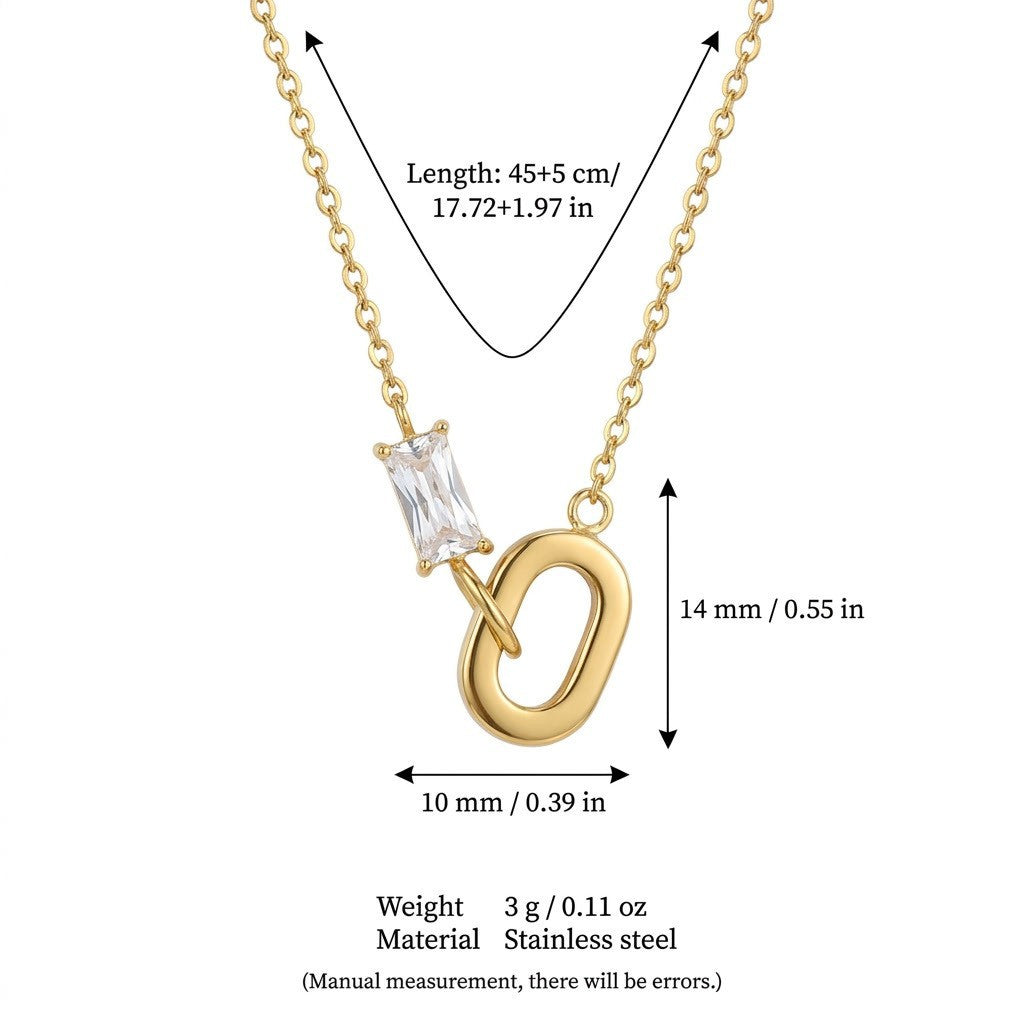 Trendy Gold Plated Zirconia Chain Bracelet 6W6JBR331