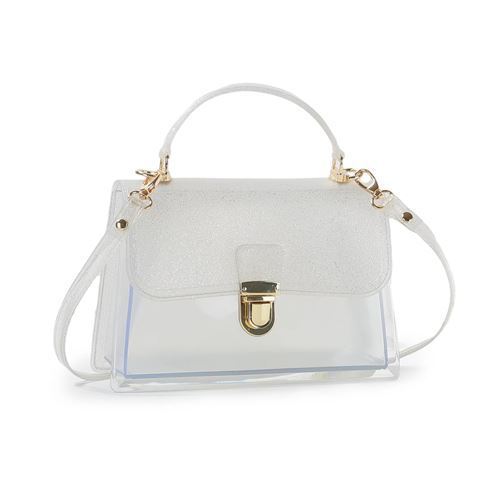 Stylish Clear Jelly Square Handbag Crossbody Bag 6W10BBG2113