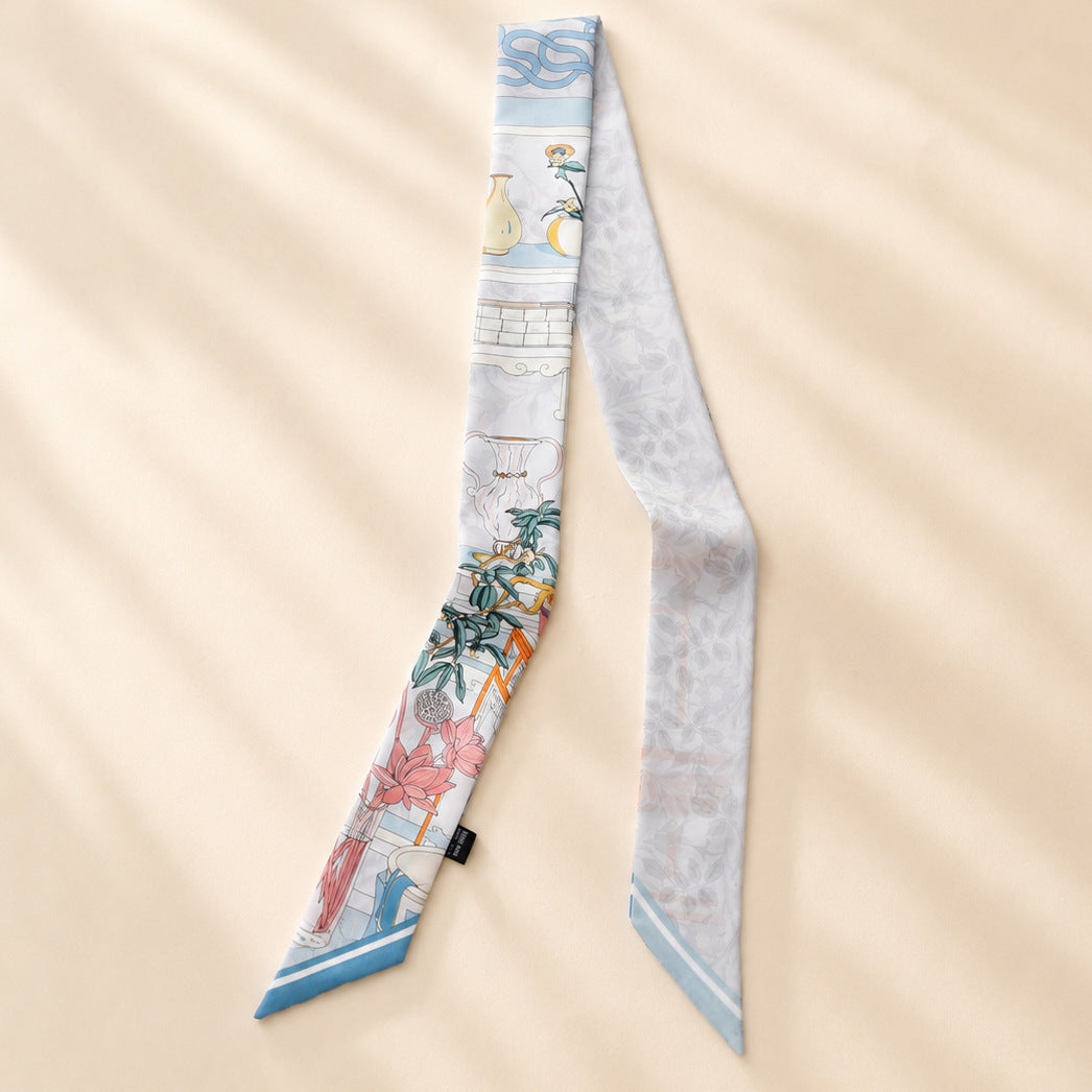 Floral Silk Scarf - DippedShop Wholesale - #1331