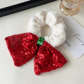Christmas Sequin Bow Scrunchies - DippedShop Wholesale - #9459