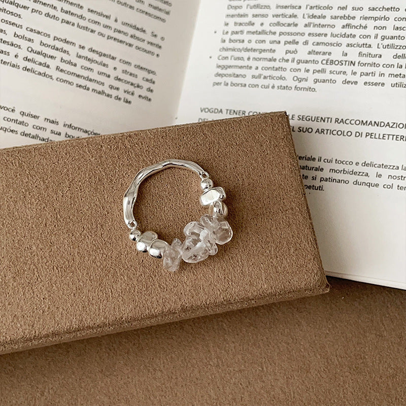Irregular Crystal Beaded Ring - DippedShop Wholesale - #4803