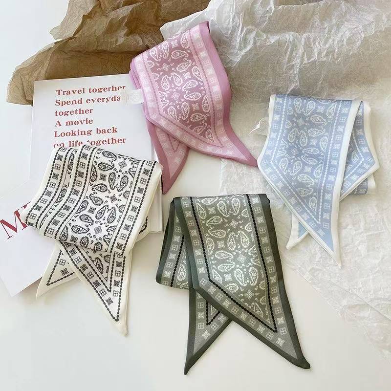 Cashew Print Silk Scarf - DippedShop Wholesale - #0883