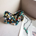 Boho Colorful Stone Beaded Shoulder Bag 8BW6BBG419