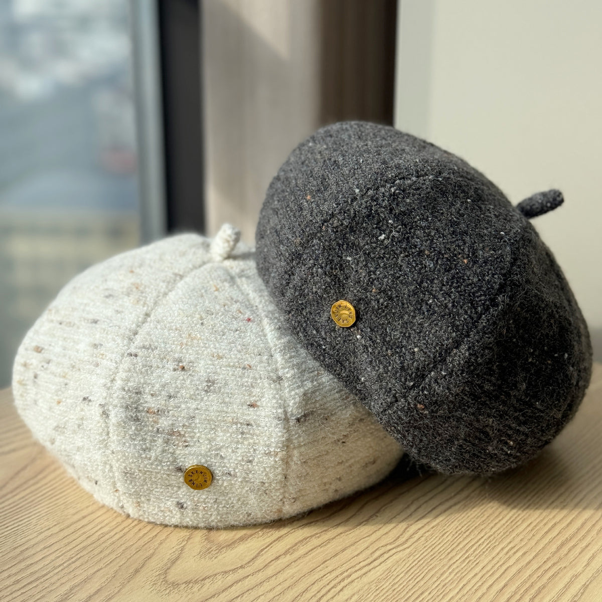 Flecked Tweed Beret Hat - DippedShop Wholesale - #9171