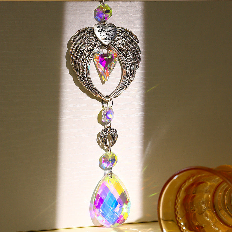 Crystal Prisms Angel Wings Wind Chime Suncatcher 6H7HLS200